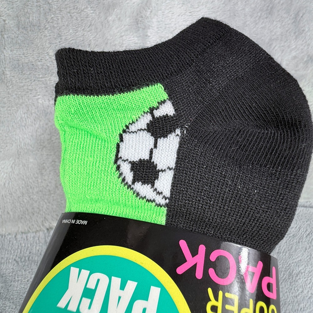 Boys No Show Socks 10 Pack Athletic Sports Soccer Multi Color Size 6-8 NEW - Picture 2 of 5